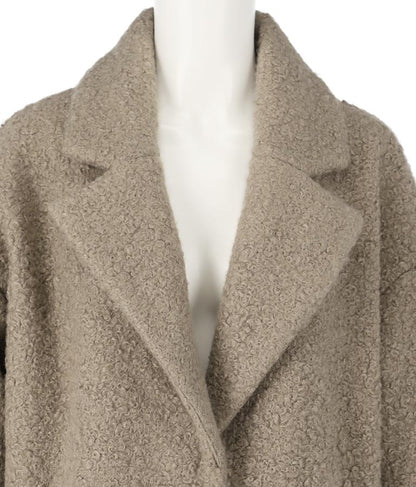 リングボア テーラード ロング コート 526-6712