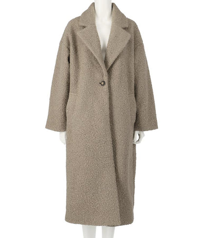 リングボア テーラード ロング コート 526-6712