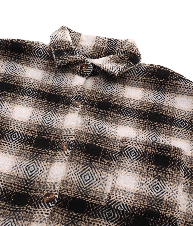 オルテガチェックオーバーシャツジャケット 815-6649