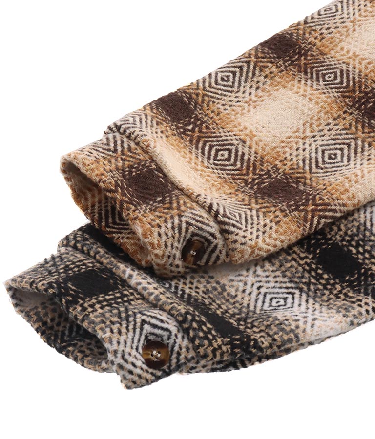 オルテガチェックオーバーシャツジャケット 815-6649