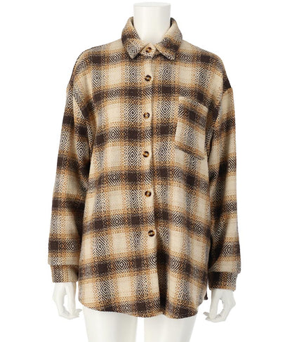 オルテガチェックオーバーシャツジャケット 815-6649