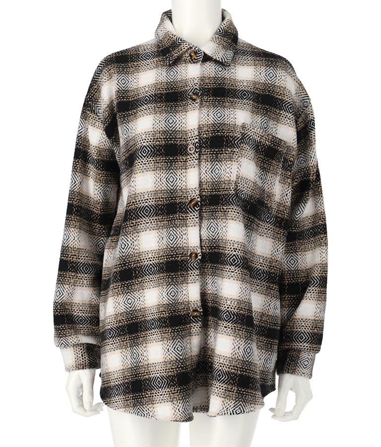 オルテガチェックオーバーシャツジャケット 815-6649