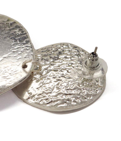 ITALYマットメタルボリュームサークルプレートピアス 399-2857