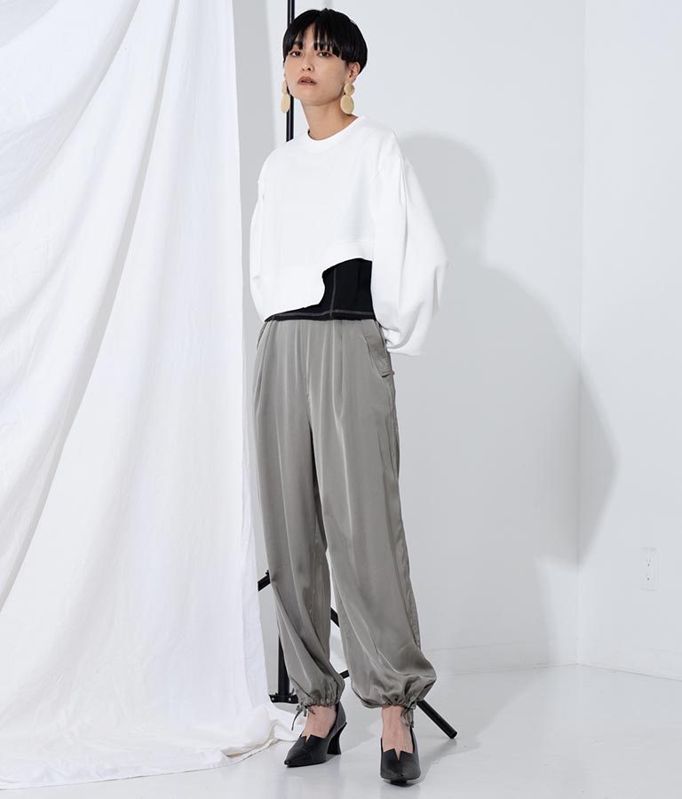 ITALYマットメタルボリュームサークルプレートピアス 399-2857