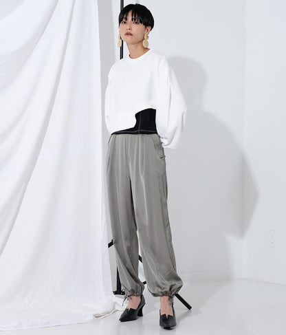 ITALYマットメタルボリュームサークルプレートピアス 399-2857