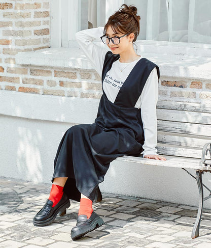 フェイクウールジャンパースカート 527-6757