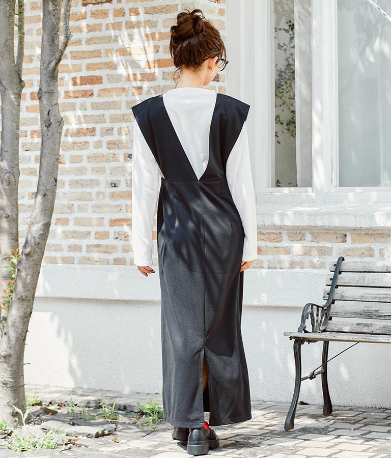 フェイクウールジャンパースカート 527-6757