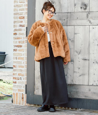 フェイクウールジャンパースカート 527-6757