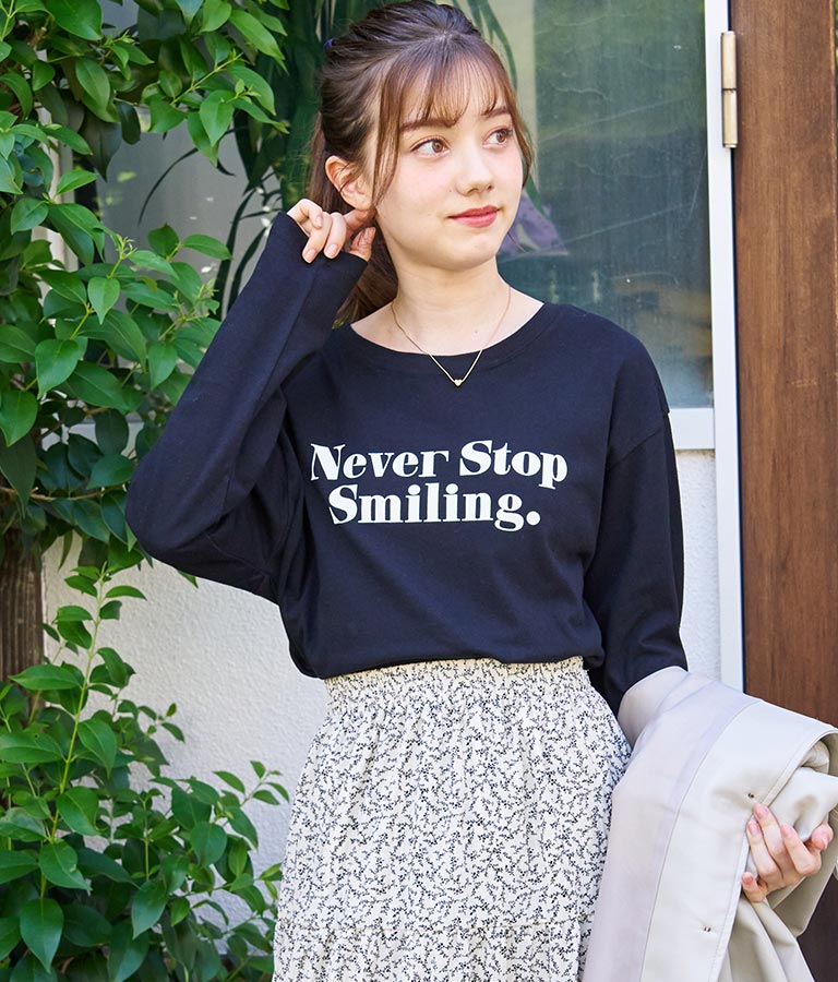 カラーメッセージロングTシャツ