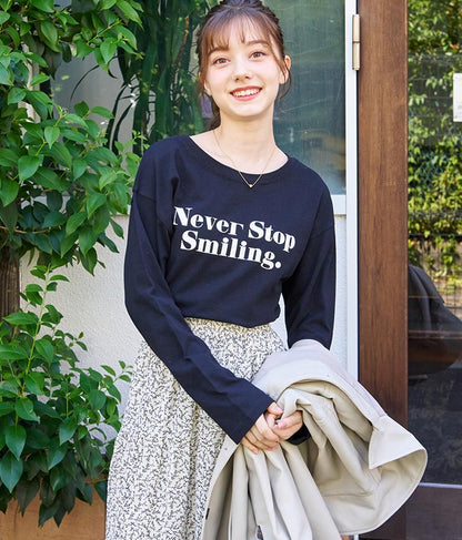 カラーメッセージロングTシャツ 523-6770