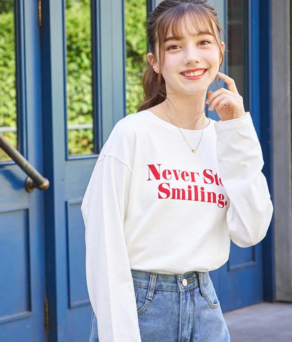 カラーメッセージロングTシャツ 523-6770