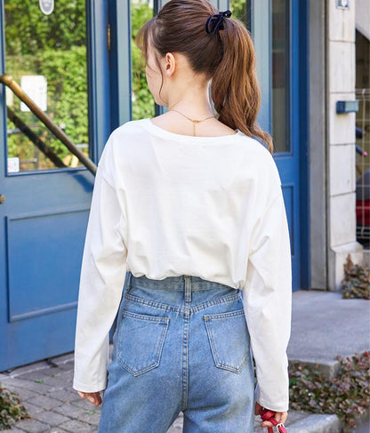 カラーメッセージロングTシャツ 523-6770