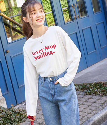 カラーメッセージロングTシャツ 523-6770