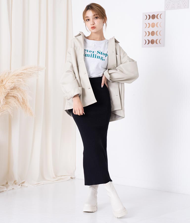 カラーメッセージロングTシャツ 523-6770