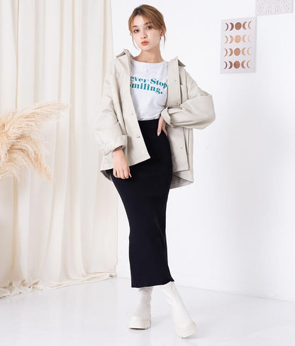 カラーメッセージロングTシャツ 523-6770