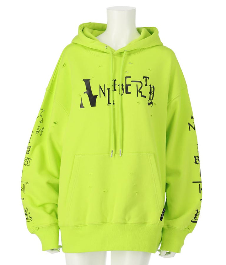 ANLIBERTY 限定 ロゴ ダメージ フーディー 30-3110
