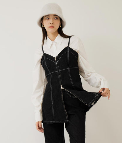 ダブルジップデニムキャミソール 153-5502