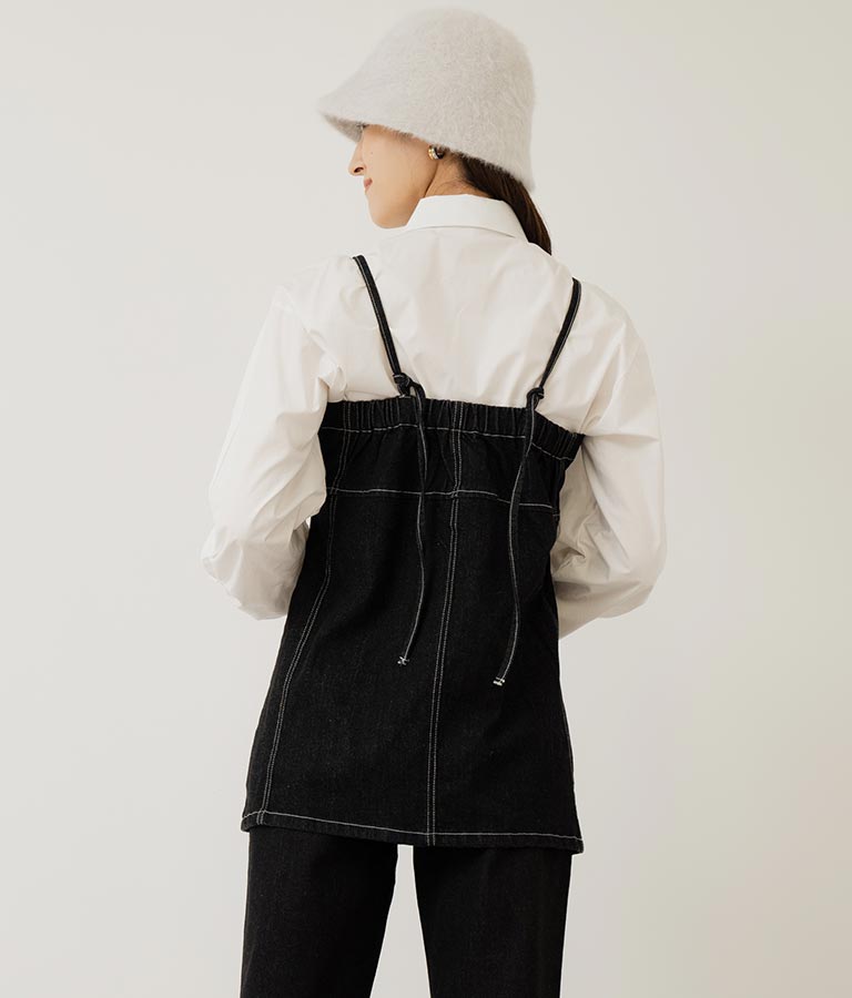 ダブルジップデニムキャミソール 153-5502