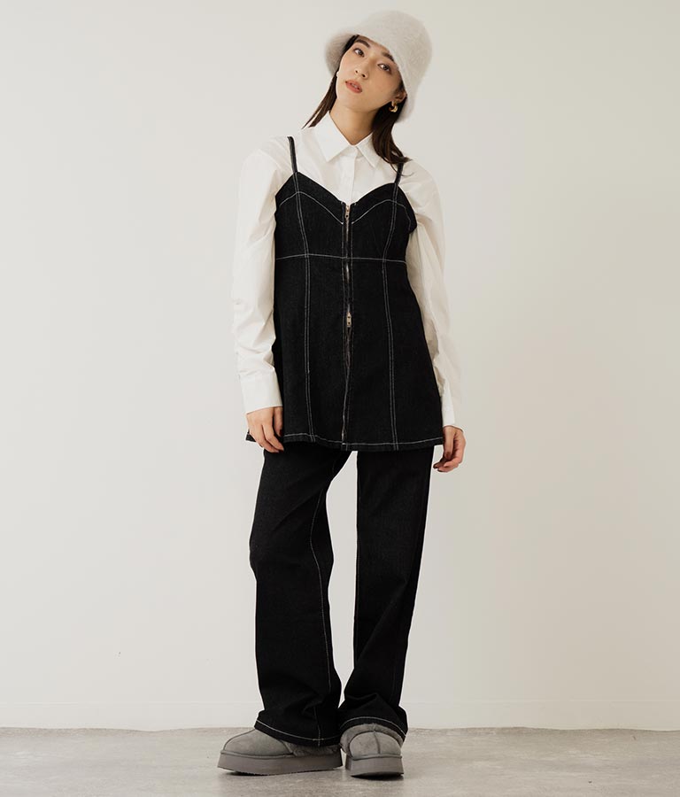 ダブルジップデニムキャミソール 153-5502