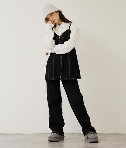 ダブルジップデニムキャミソール 153-5502