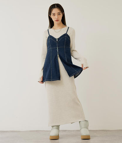 ダブルジップデニムキャミソール 153-5502