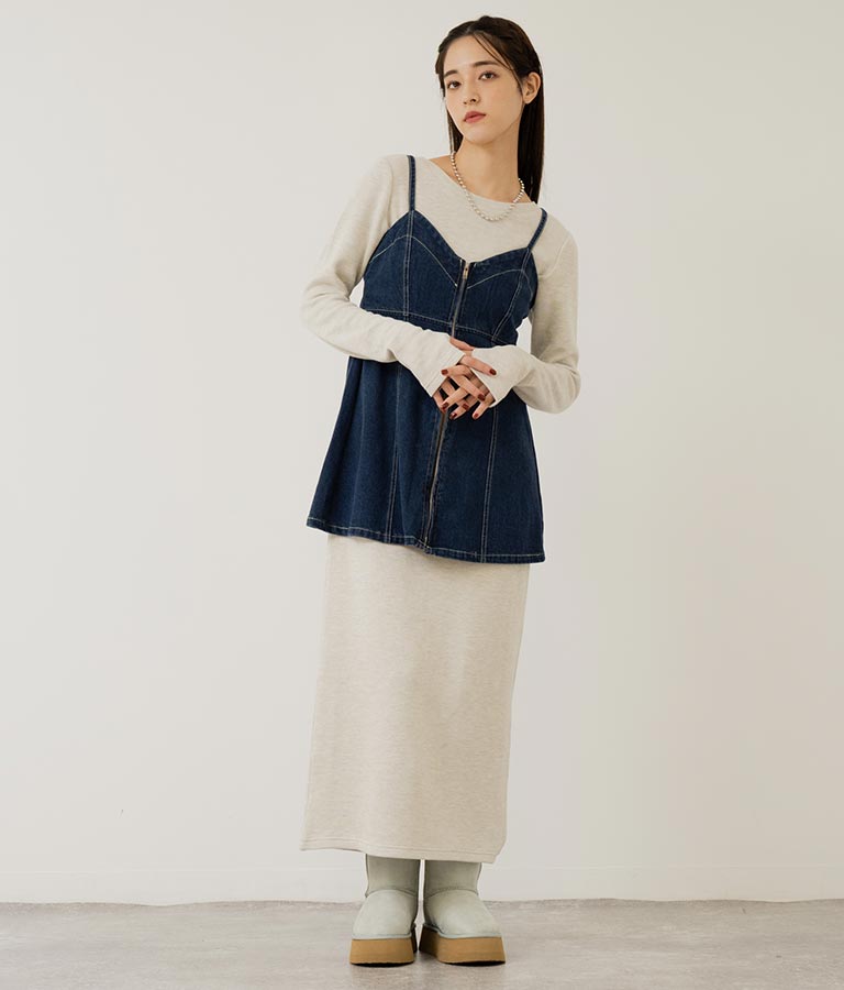 ダブルジップデニムキャミソール 153-5502