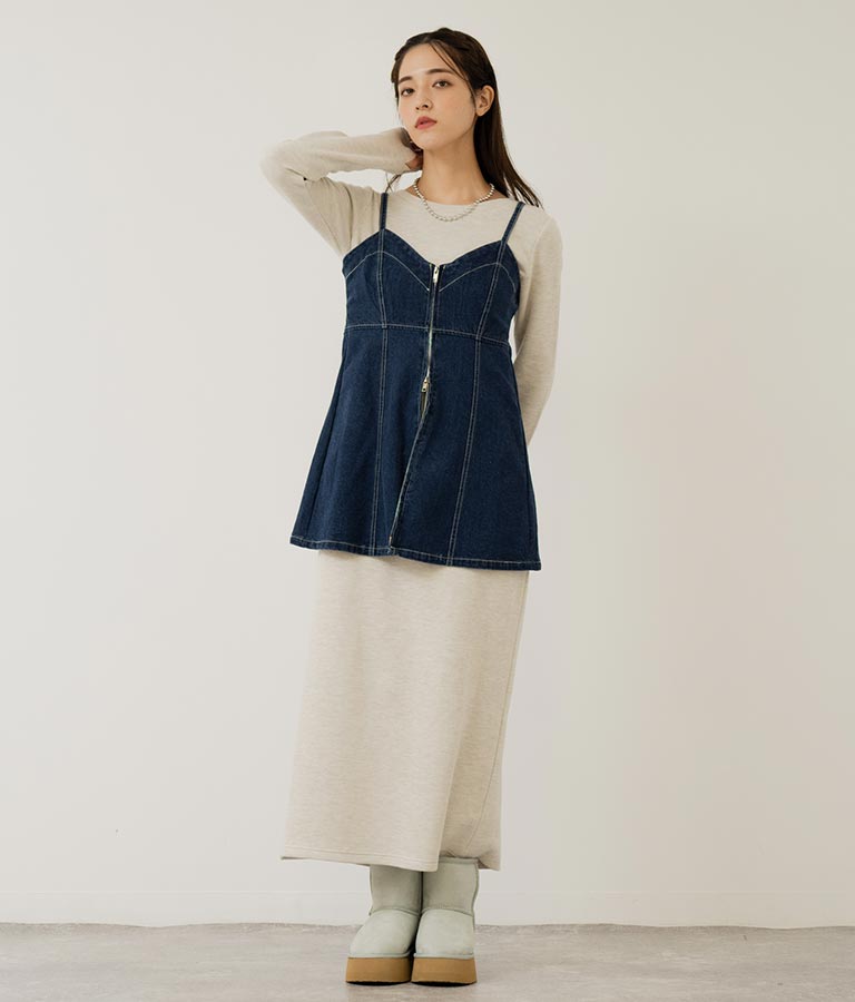 ダブルジップデニムキャミソール 153-5502