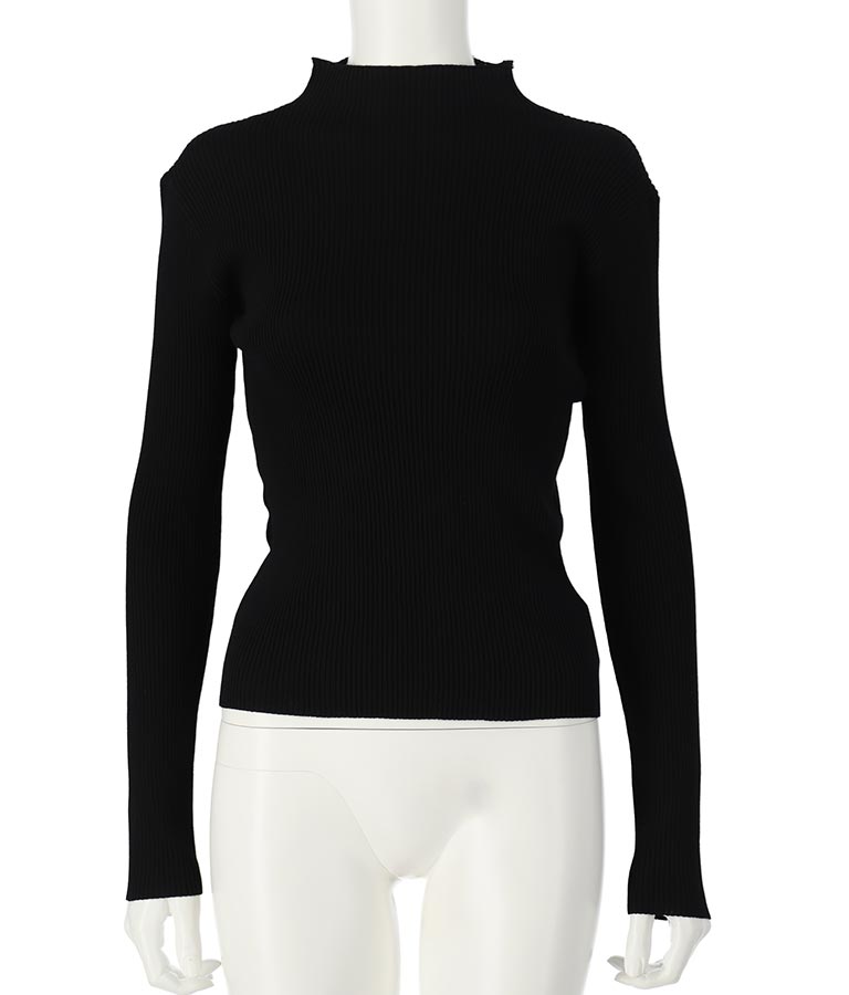 プチハイネック リブニット トップス 長袖 153-5480