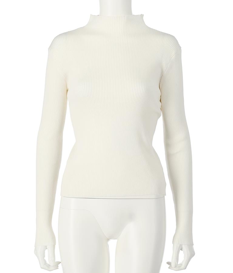 プチハイネック リブニット トップス 長袖 153-5480