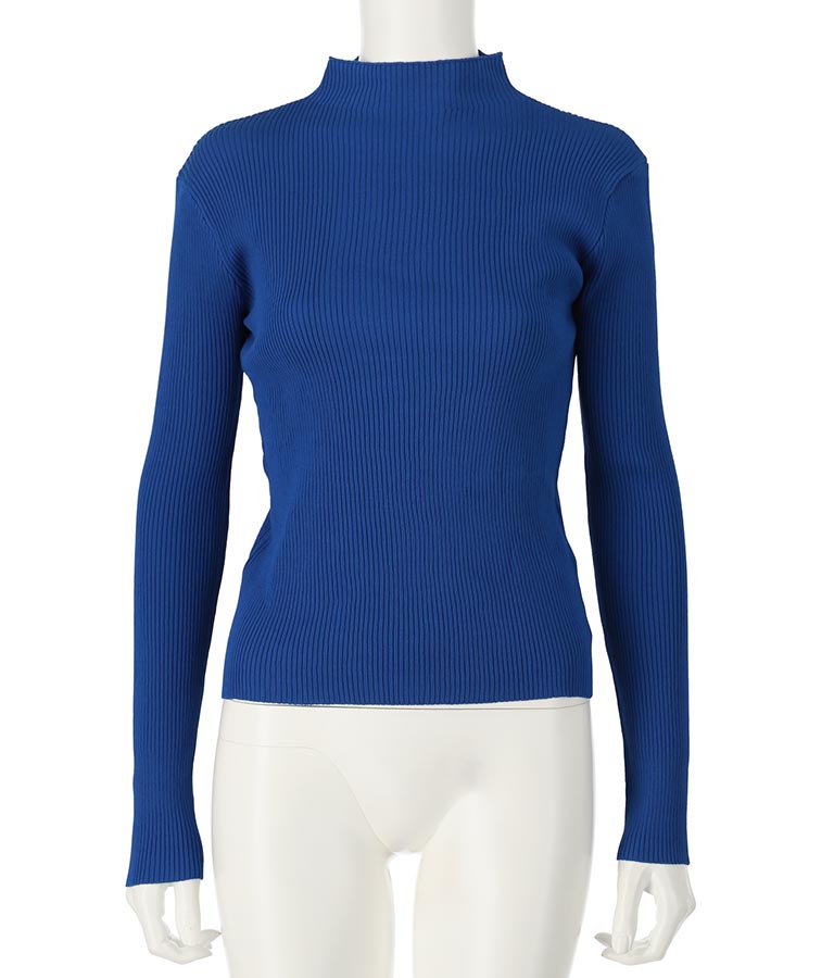 プチハイネック リブニット トップス 長袖 153-5480