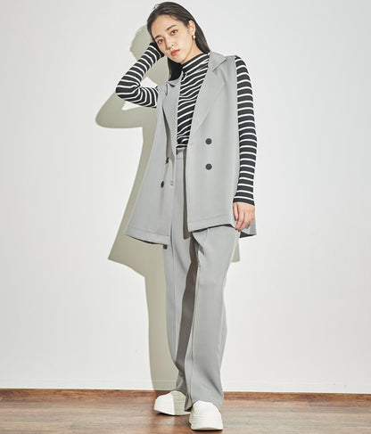 プチハイネック リブニット トップス 長袖 153-5480