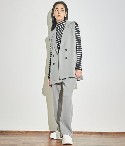 プチハイネック リブニット トップス 長袖 153-5480