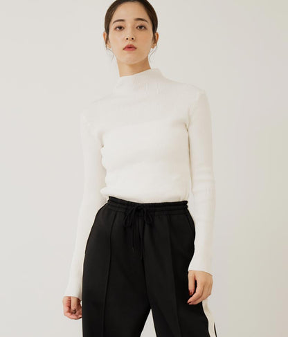 プチハイネック リブニット トップス 長袖 153-5480