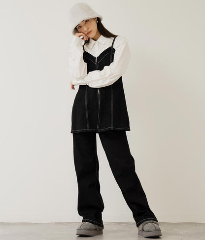 袖ギャザーデザインクロップドシャツ 154-5510