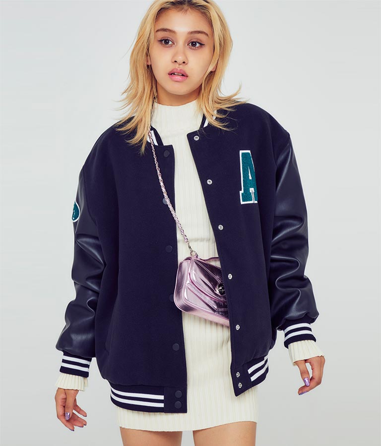 フレアスリーブバックオープンリブニットミニワンピース