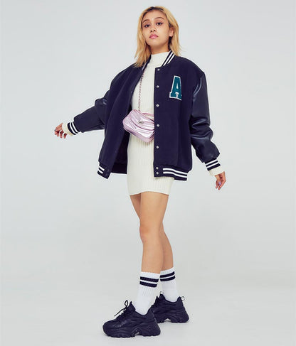 フレアスリーブバックオープンリブニットミニワンピース 157-5437