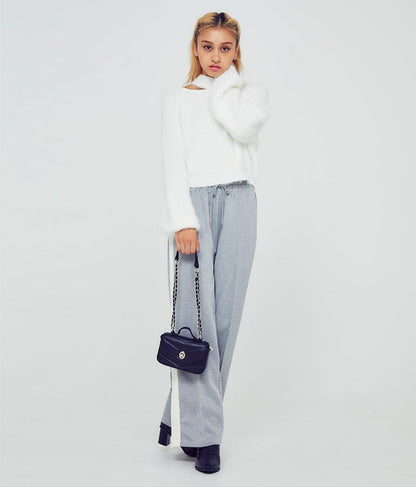 フェザーヤーン カットアウト ニット トップス 793-8960