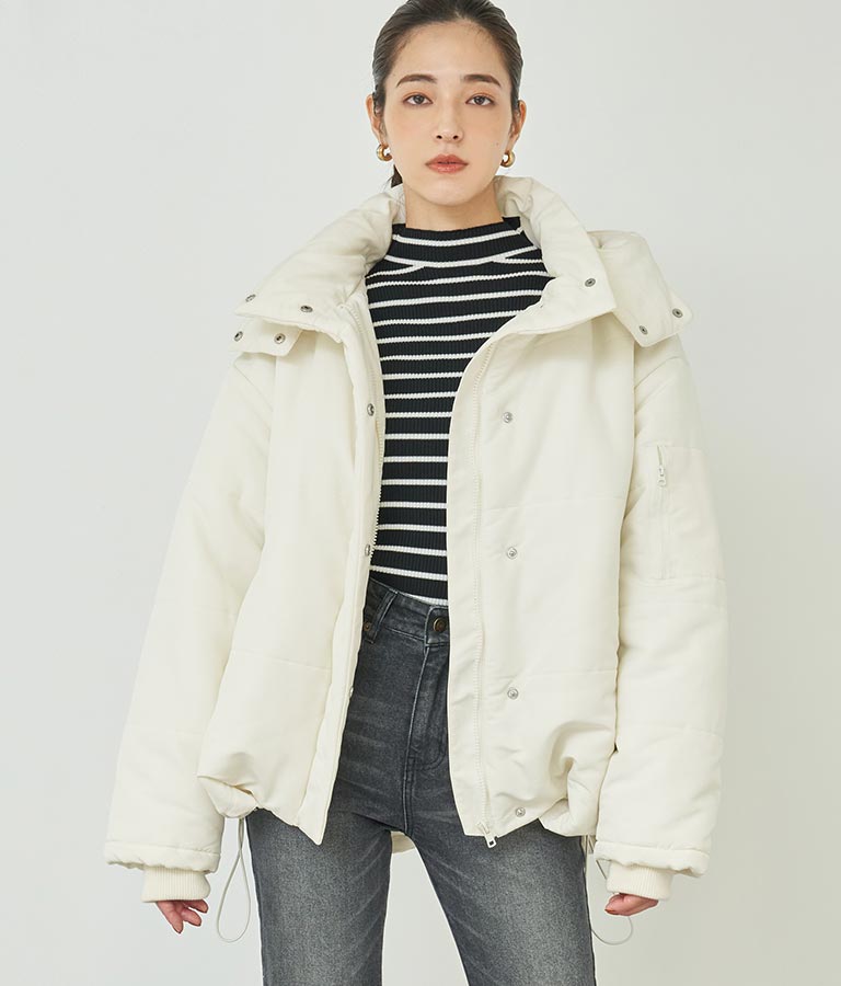 2WAY エコクラウド 中綿 オーバー フード ブルゾン 796-8978