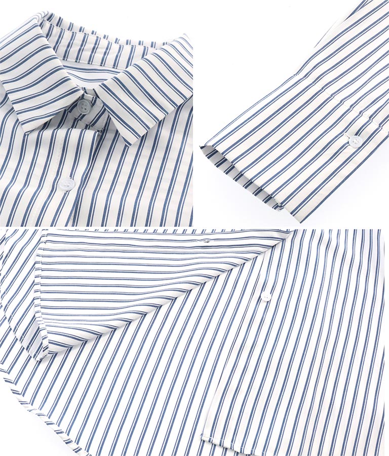 オープンスリーブ オーバー サイズシャツ 154-5505