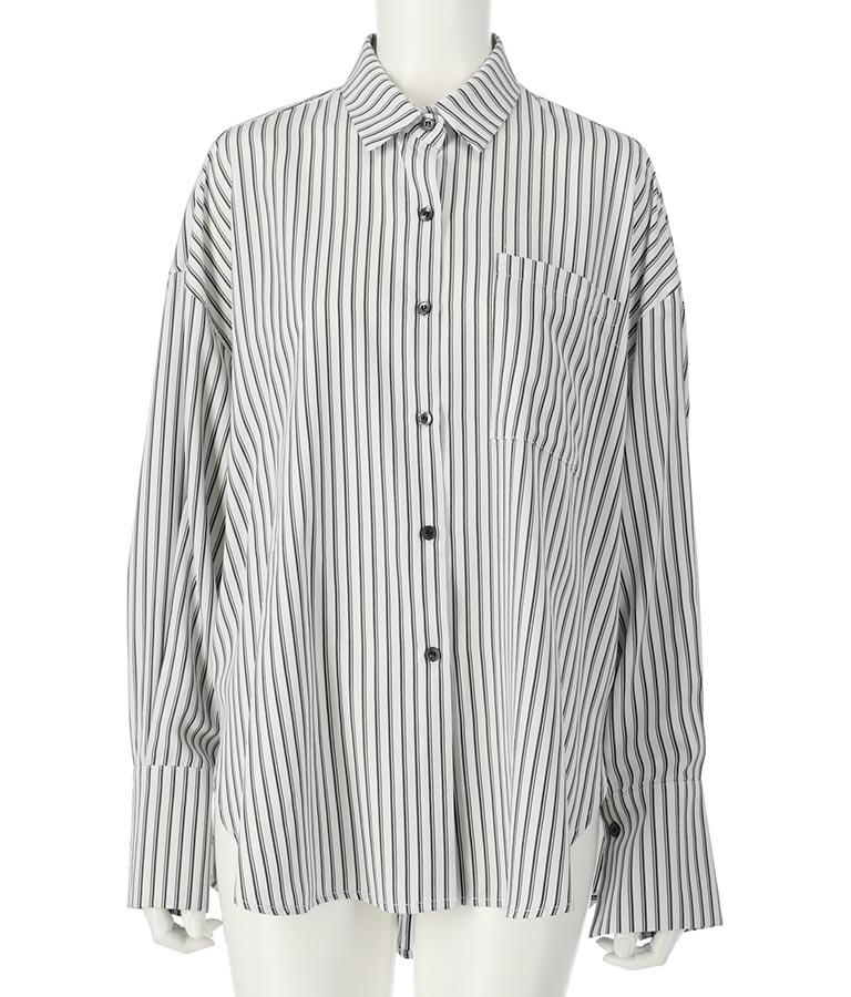 オープンスリーブ オーバー サイズシャツ 154-5505