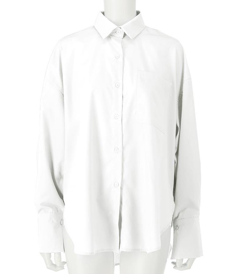 オープンスリーブ オーバー サイズシャツ 154-5505