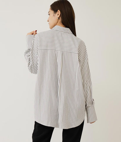 オープンスリーブ オーバー サイズシャツ 154-5505