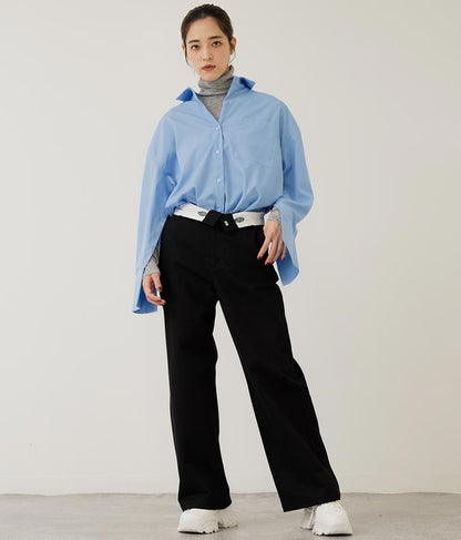 オープンスリーブ オーバー サイズシャツ 154-5505