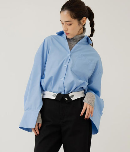 オープンスリーブ オーバー サイズシャツ 154-5505