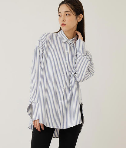 オープンスリーブ オーバー サイズシャツ 154-5505