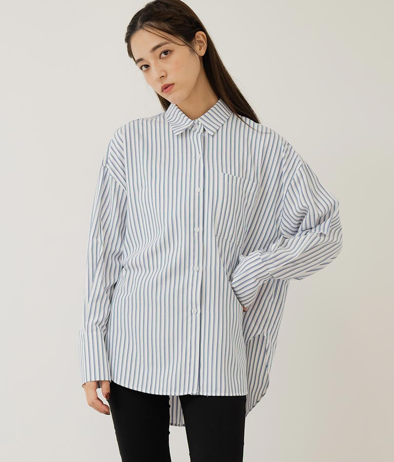 オープンスリーブ オーバー サイズシャツ 154-5505