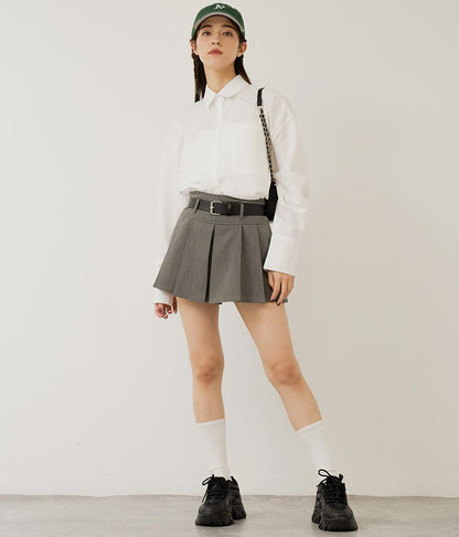 オープンスリーブ オーバー サイズシャツ 154-5505