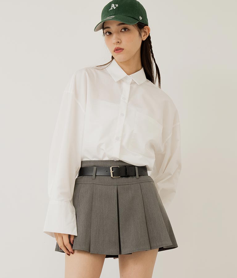 オープンスリーブ オーバー サイズシャツ 154-5505