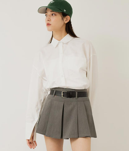 オープンスリーブ オーバー サイズシャツ 154-5505