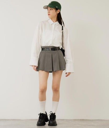 オープンスリーブ オーバー サイズシャツ 154-5505